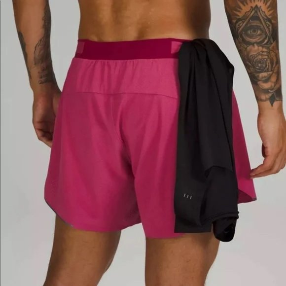 lululemon athletica Other - Lululemon Men’s Outpacer Running Shorts. 6”. Pink. Lined. Brand new. Large. NWT.